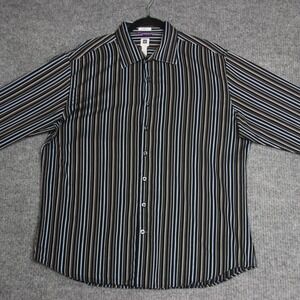 GAP Premium Mens XL Striped Long Sleeve Button Down‎ Shirt Casual Dress